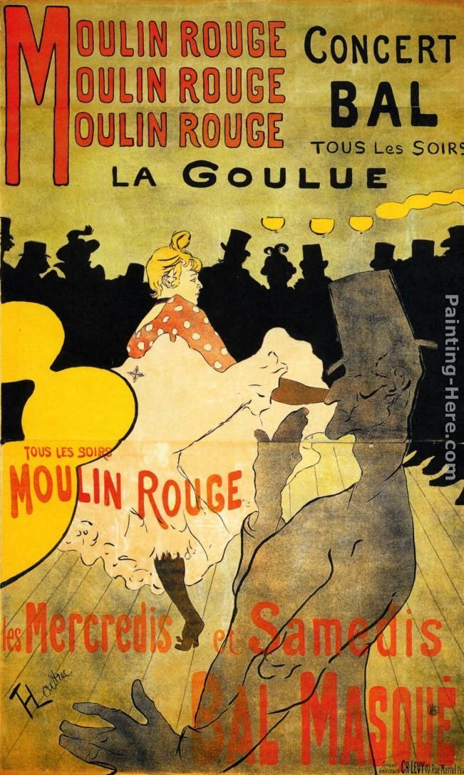 Moulin Rouge painting - Henri de Toulouse-Lautrec Moulin Rouge art painting